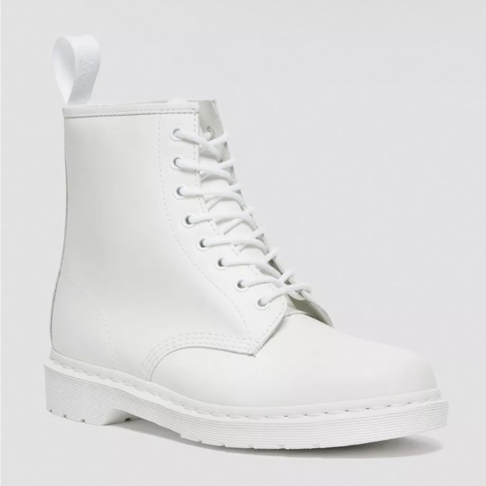 Dr. Martens white 1460 MONO SLL UP BOOTS - Picture 5 of 7